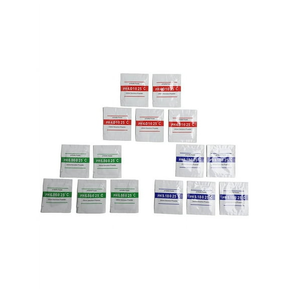Pack of For pH Calibration Buffers Compatible with All Electronic Meters