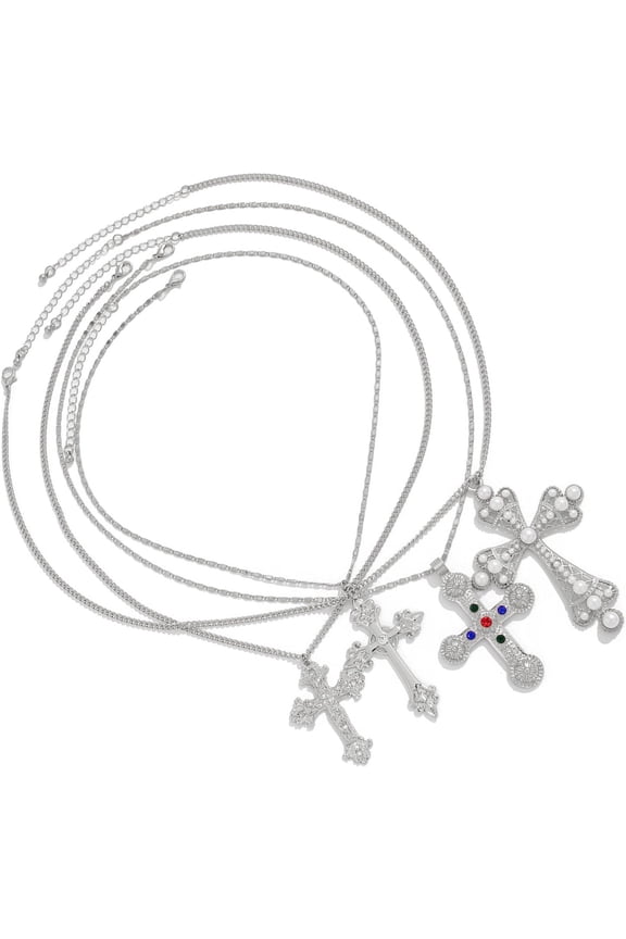 Pack of Professional 4 Stylish Chain Necklace Trendy Neck Jewelry Pendant Necklace Alloy Texture Neckchain for Various[p228]