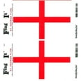 thumbnail image 1 of Pack of Two England St. George Cross Flag-It Vinyl Decals, 3.5 x 5inch Waterproof, 1 of 1