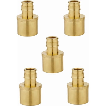 5x Brass PEX X Male Sweat Adapters – 1/2" PEX X 1/2" Male Sweat – Crimp Fittings