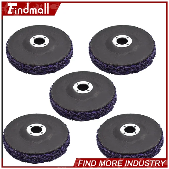 Pack5 4" Poly Strip Disc Wheel Paint Rust Removal Clean For Angle Grinder 45Grit
