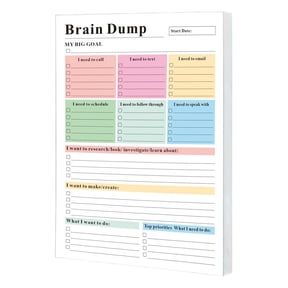 PackDaily Planner Notepad 50 Sheets To Do List Notepad Notepad Organizer Daily Planner Notebook Task CheckList Brain Dump Planner Notepad50 Tear Pages Multi Layout