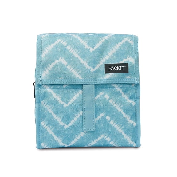 PackIt Freezable Lunch Bag Chevron BPA Free Non toxic Polycanvas Reusable Lunch Bags