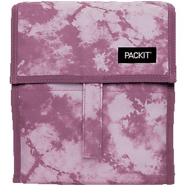 PackIt® Freezable Lunch Bag, 10"H x 8-1/2"W x 2-1/4"D, Mulberry Tie Dye