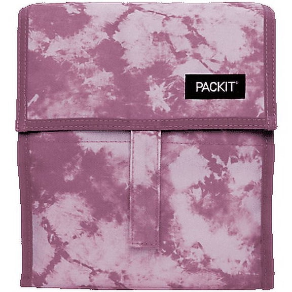 PackIt® Freezable Lunch Bag, 10"H x 8-1/2"W x 2-1/4"D, Mulberry Tie Dye
