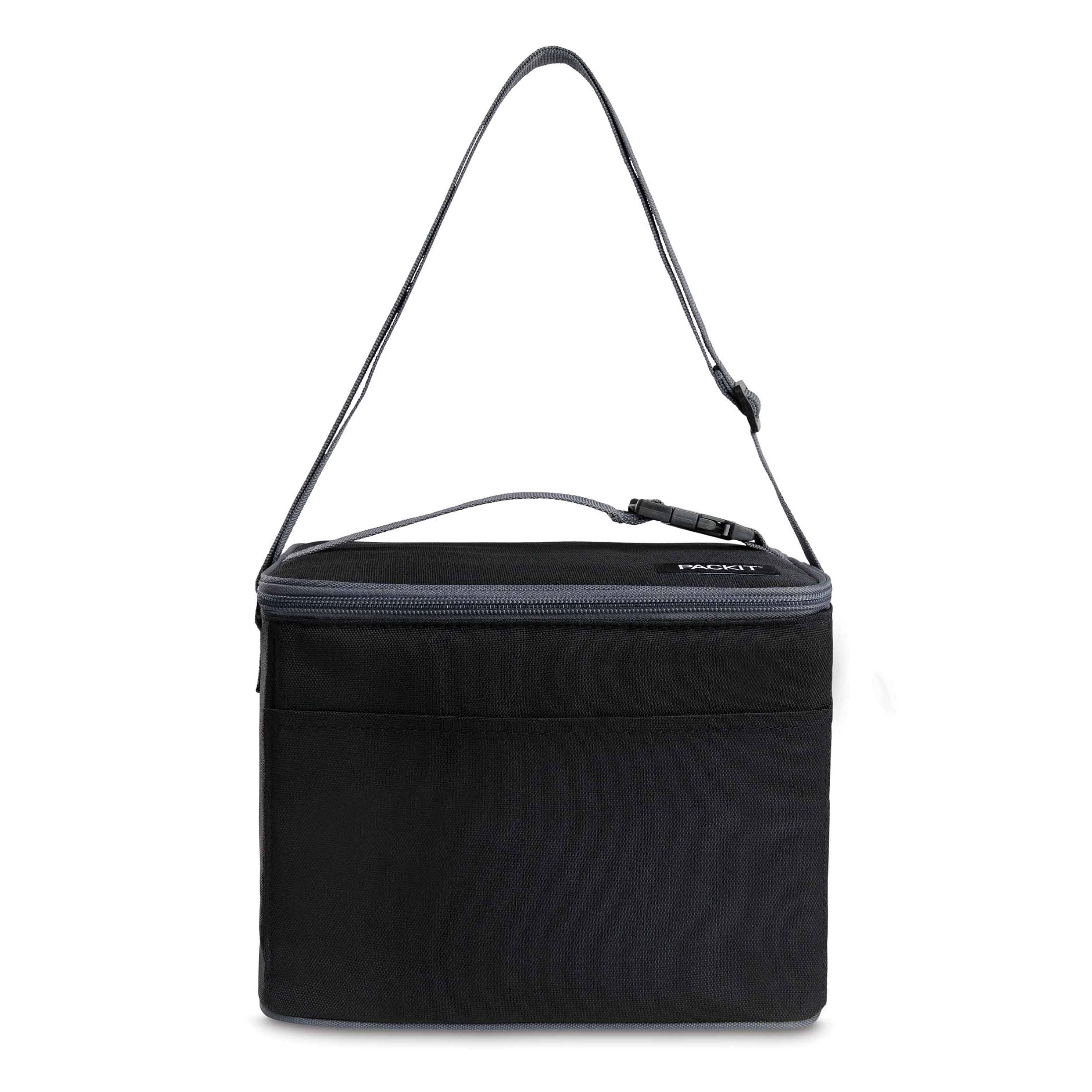 PackIt Freezable, Polycanvas Lunch Cooler with Welded Liner, 9 Can Capacity, Black, A Practical Choice for School Lunches and Activities