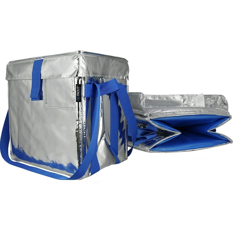 Fresh Eco Freeze Tote, 13.5 x 9 x 13, Silver/Blue, 4/Carton Fresh Eco Freeze Tote, 13.5 x 9 x 13, Silver/Blue, 4/Carton