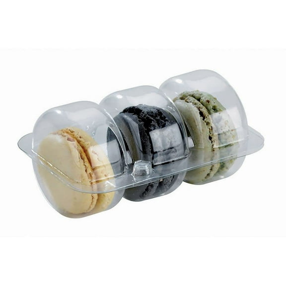 PacknWood 210MACINS3 Small Rectangular Macaron Insert 3 Macarons - 3.6 x 2.6 X0.7 In44; Pack Of 300
