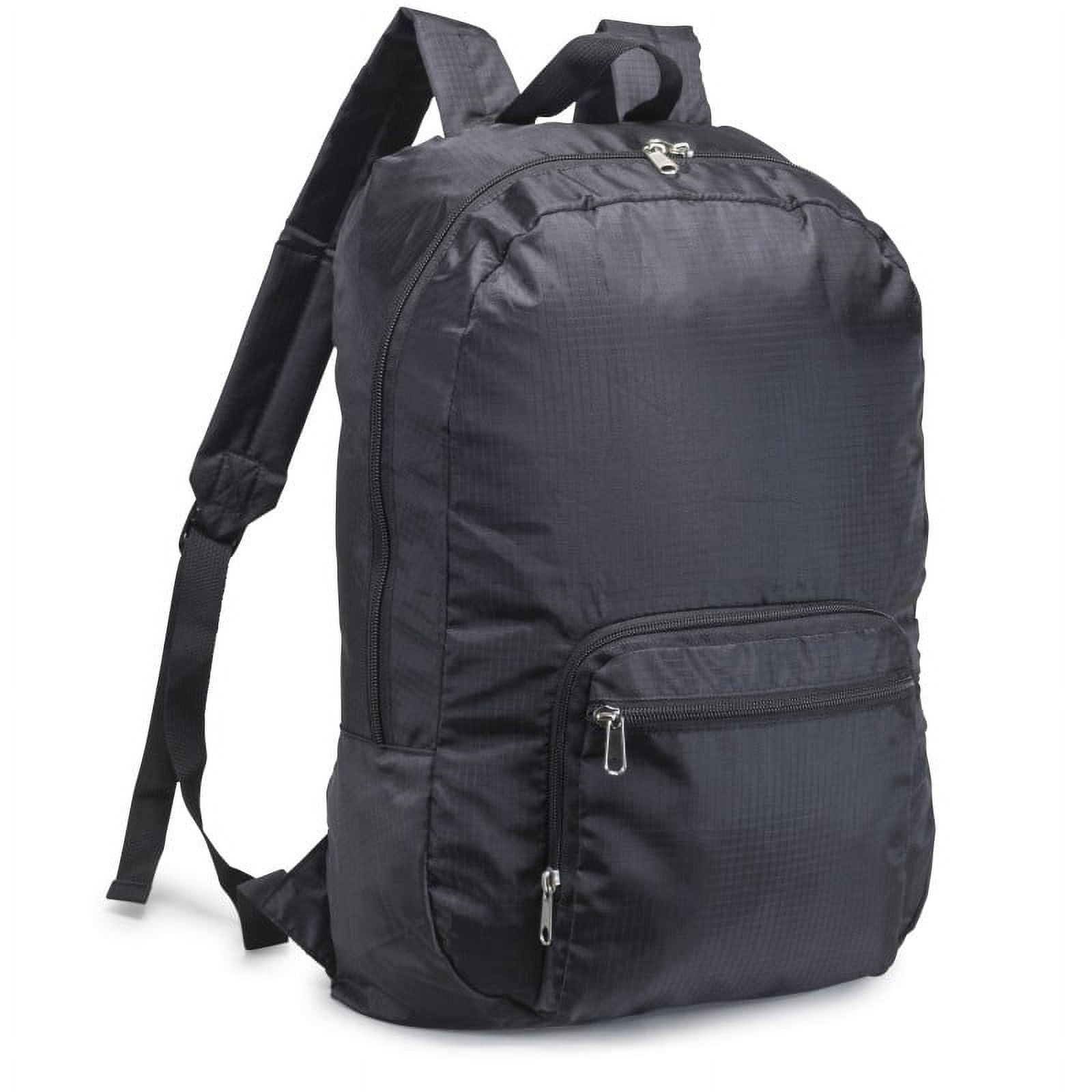 Packable Backpack Simple Lightweight Daypack Foldable Compact Travel bag, Black