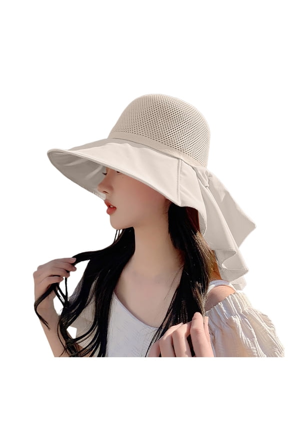 Packable Beach Bucket Hat - Quick Dry UV Protection Sun Hat Women's Breathable Sun Shade Elegant Wide Brimmed Fisherman Hat