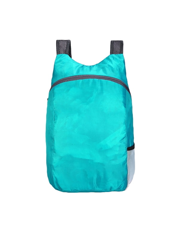 Packable Foldable Drawstring Backpack-20L, Lightweight Waterproof Portable Hiking Bag with Mesh Pockets for Gym, Travel, Camping, Sports