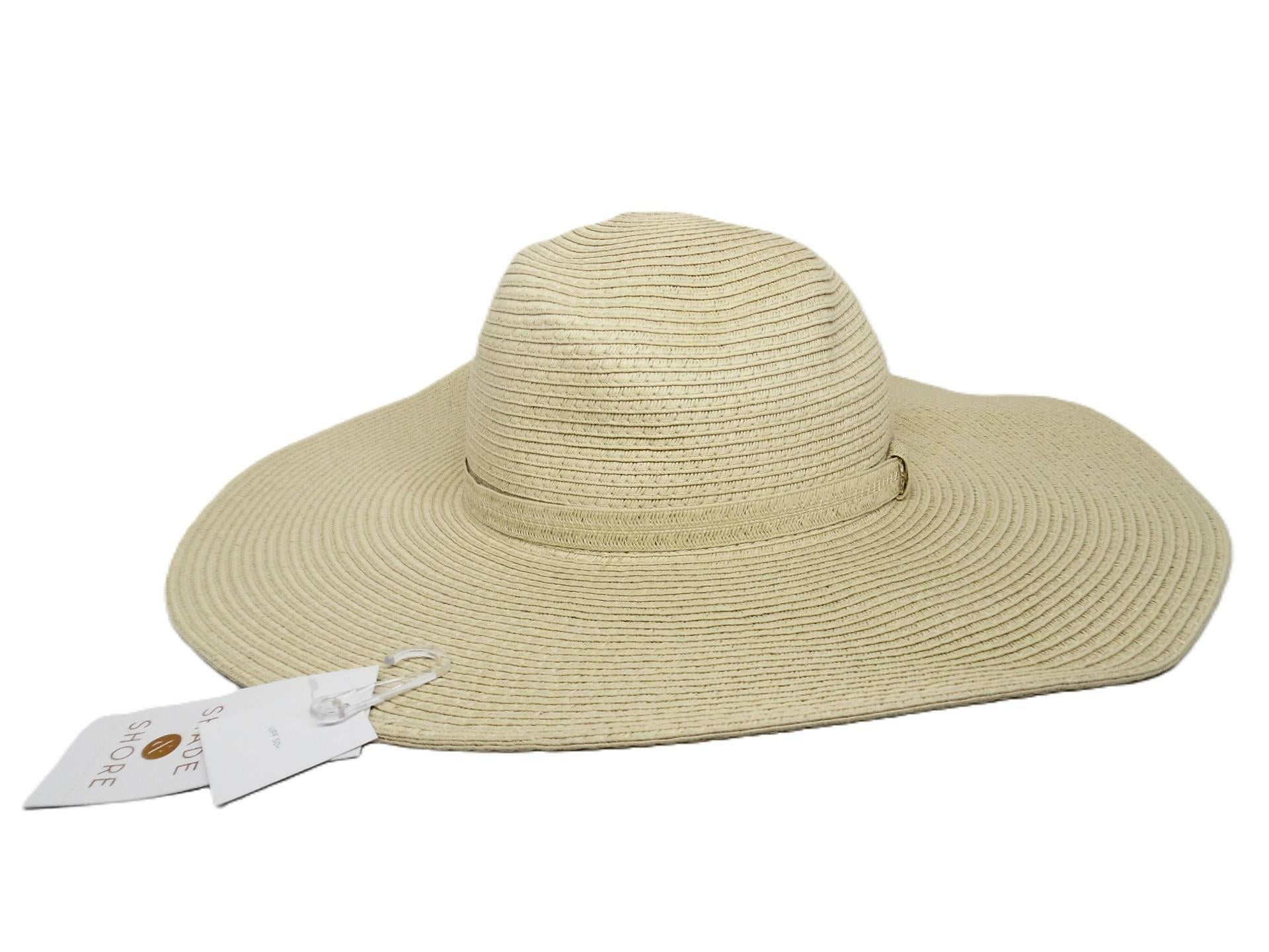 Foldable Summer Wide Brim Sun Hat - Packable Paper Straw Floppy