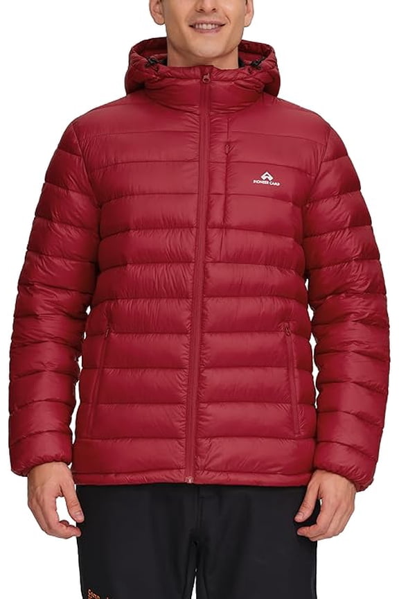 Packable Puffer Jacket Men Pioneer Camp 16oz Hooded 3 Pockets