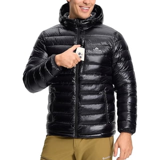 Packable Puffer Jacket Men Pioneer Camp 16oz Hooded 3 Pockets