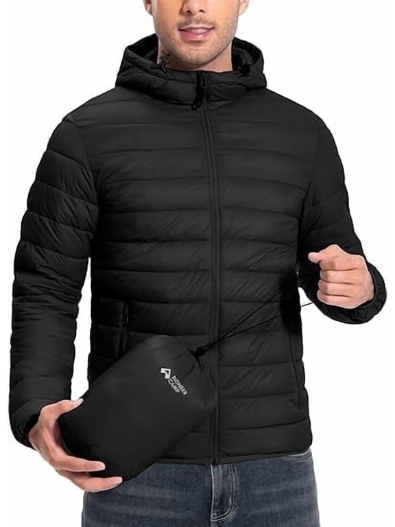 Packable, Hooded, 6 Pockets Puffer Jacket (Men's)