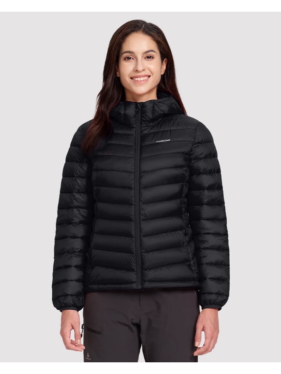 Women's Packable Puffer Jacket, Hooded Lightweight Water Resistant