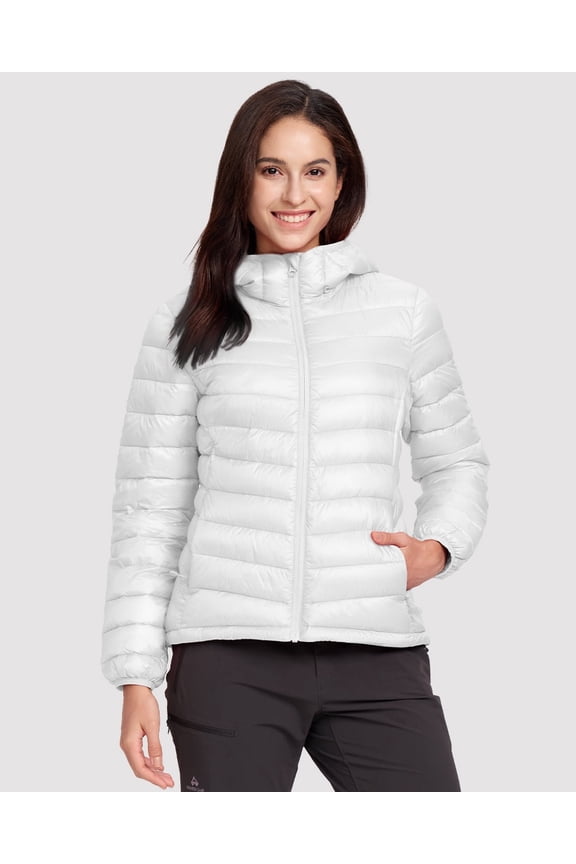 Packable Puffer Jacket Women Pioneer Camp Lightweight Hooded