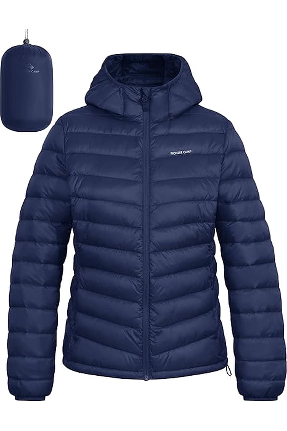 Packable Puffer Jacket Women Pioneer Camp Lightweight Hooded