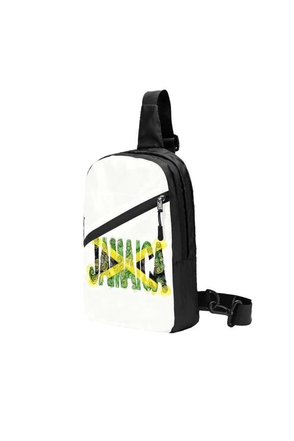 Packable Sling Backpack Jamaican Flag Foldable Crossbody Shoulder Chest Bag Daypack for Women Men