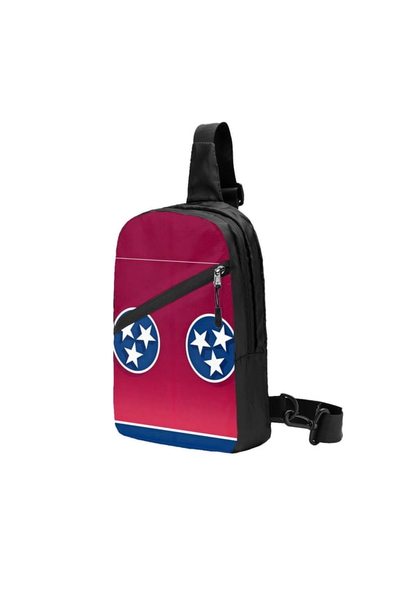 Packable Sling Backpack Retro Tennessee Flag Foldable Crossbody Shoulder Chest Bag Daypack for Women Men