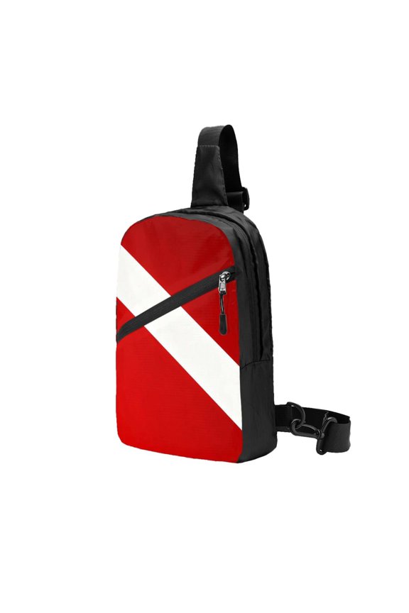 Packable Sling Backpack Scuba Dive Flag Foldable Crossbody Shoulder Chest Bag Daypack for Women Men