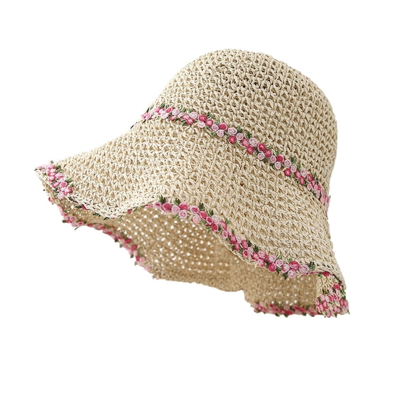 Packable Sun Hats for Women Travel Wide Brim and UV Protection Summer UV Packable Packable Beach Vacation Beach Vacation Sun Hat Pink One Size