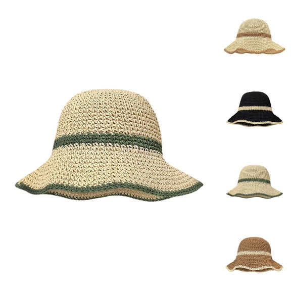 Packable UV Protection Straw Sun Hat for Women – Wide Brim Beach Hat for Vacation, Hiking & Summer Fun, Comfortable, Lightweight & Stylish for Protection from UV Rays Outdoors