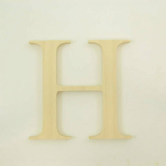 Package of 1, 18 Inch X 1" Thickness Baltic Birch Wood Letter "H" in The Times New Roman Font | Thick | Upper Case for Art & Craft Project, Made in USA