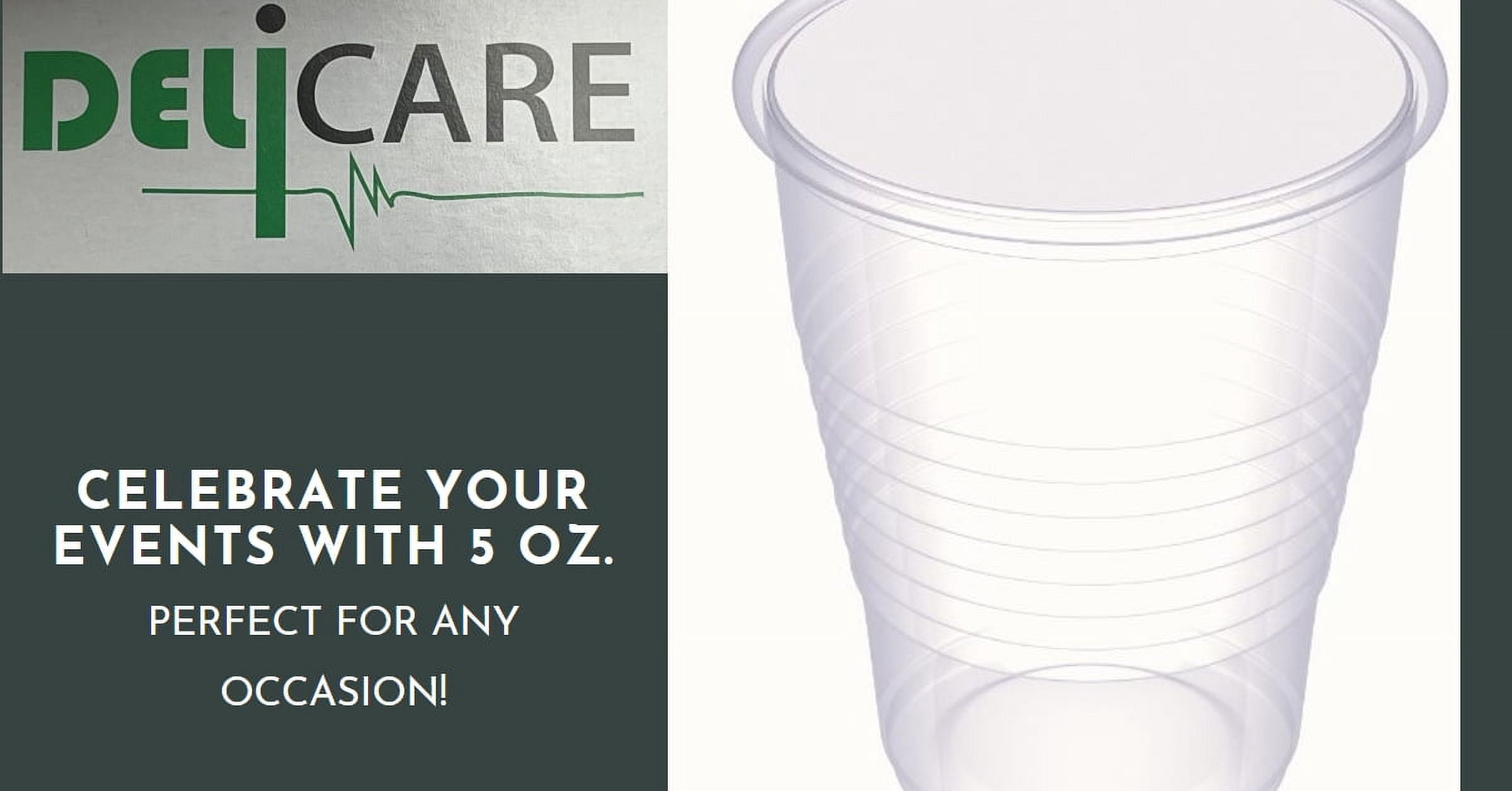 Package 5 Oz Clear Plastic Cups Disposable Drinking Cups, 2500-Pack ...