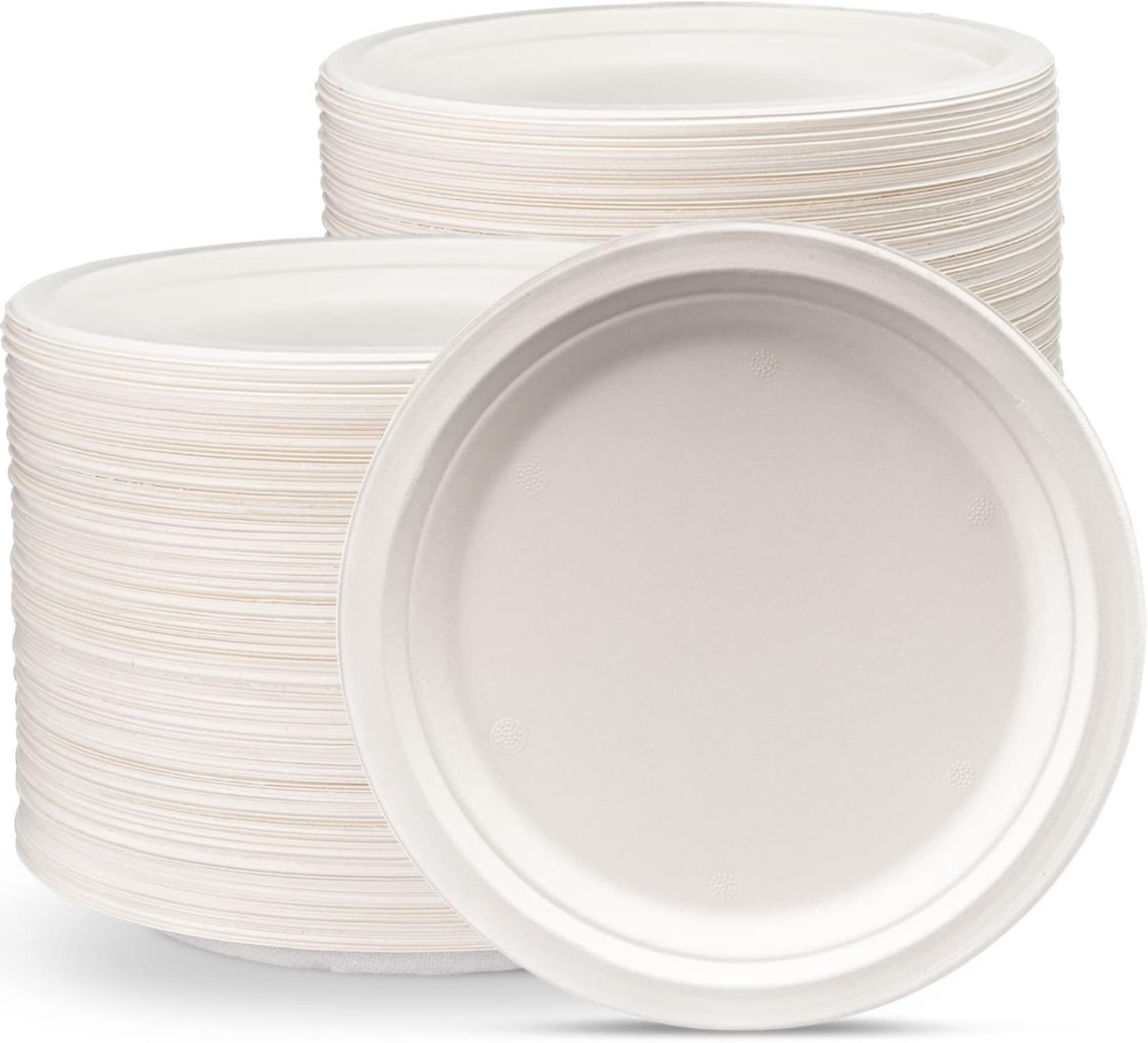 Package [9 Inch 250 Pack HeavyDuty White Paper Plates, 100