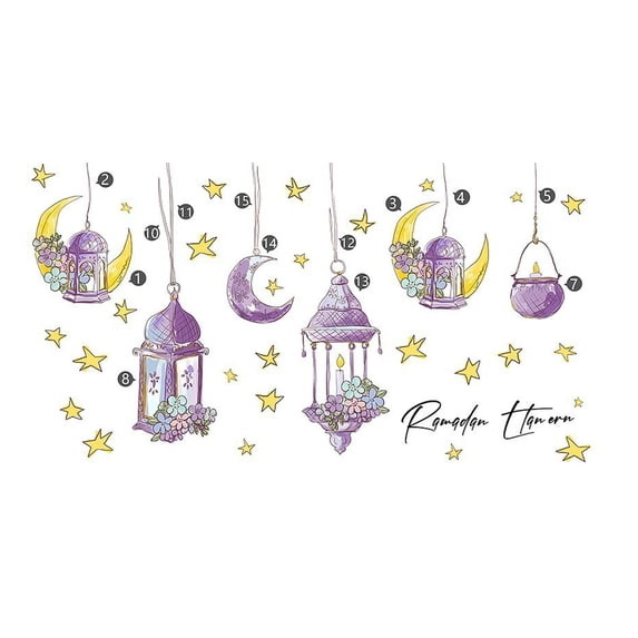 Package Contents Glass Decals Ramadan Decoration Party Decor Picture Room Ramadan Decoration Applicable Places Eid Mubarak