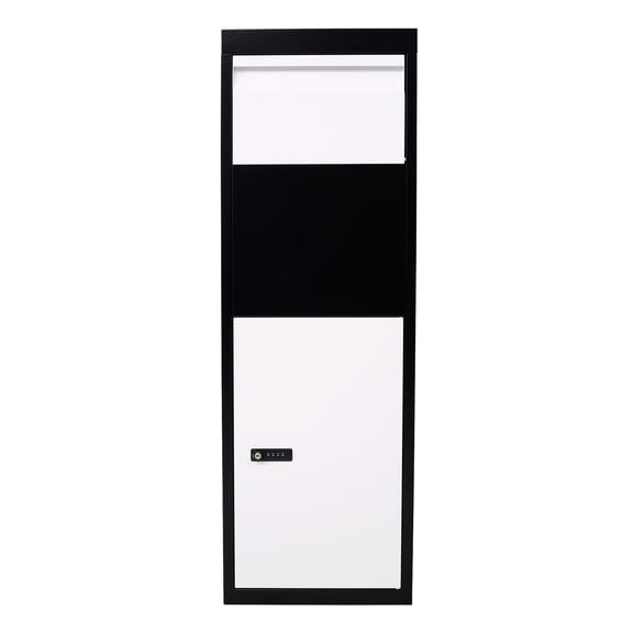 Package Delivery Box 14x11.3x42", Galvanized Steel, Code Lock, Outdoor Mailbox