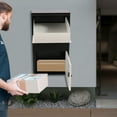 thumbnail image 1 of Package Delivery Box Mail Parcel Drop Mailbox Home Container Outdoor Porch Black, 1 of 8