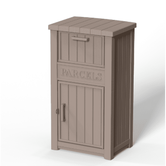 EasyUp Package Delivery Box Outdoor with Lockable Secure Waterproof & UV-Resistant,Anti-Theft Parcel Large Double Wall Resin Outdoor Package Delivery for Porches, Patios,Curbside