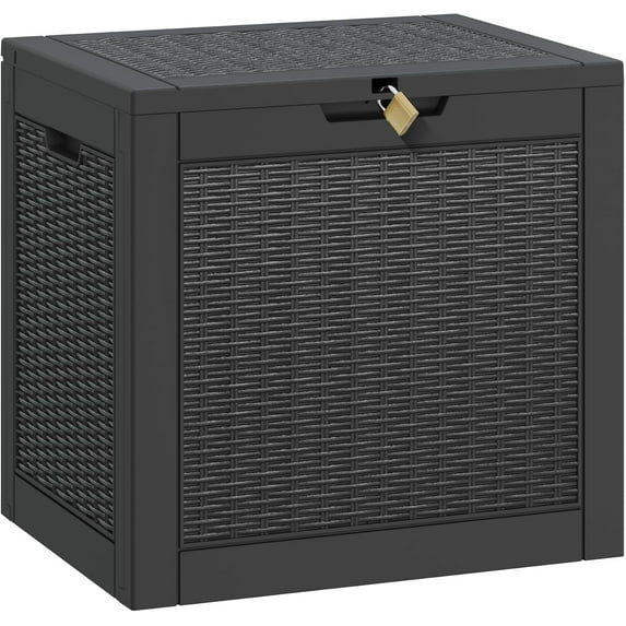 NUNU LAB Package Delivery Box for Outside,35 Gallon Storage Box Lockable Lid,Waterproof Outdoor Parcel Drop Deck Boxes,Porch Storage Bin For Package Delivery,Patio,House, Curbside