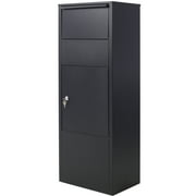 Package Delivery Box for Outside, Freestanding Express Mail Parcel Drop Box with Lockable Door and Secure Storage Compartment, Extra Large Weather-Proof Parcel Mailbox for House Porch, Curbside