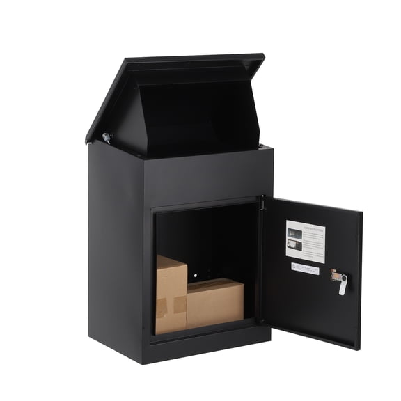 Package Delivery Box for Outside with Lock,Heavy-Duty Galvanized Steel Package Drop Box with Anti-Theft Design,Weather-Resistant,Package Mailbox for Porch Driveway Home Office