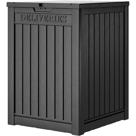 Package Delivery Box for Outside, 48 Gallon Storage with Lockable Secure, Large Double Wall Resin Outdoor Package Delivery Waterproof