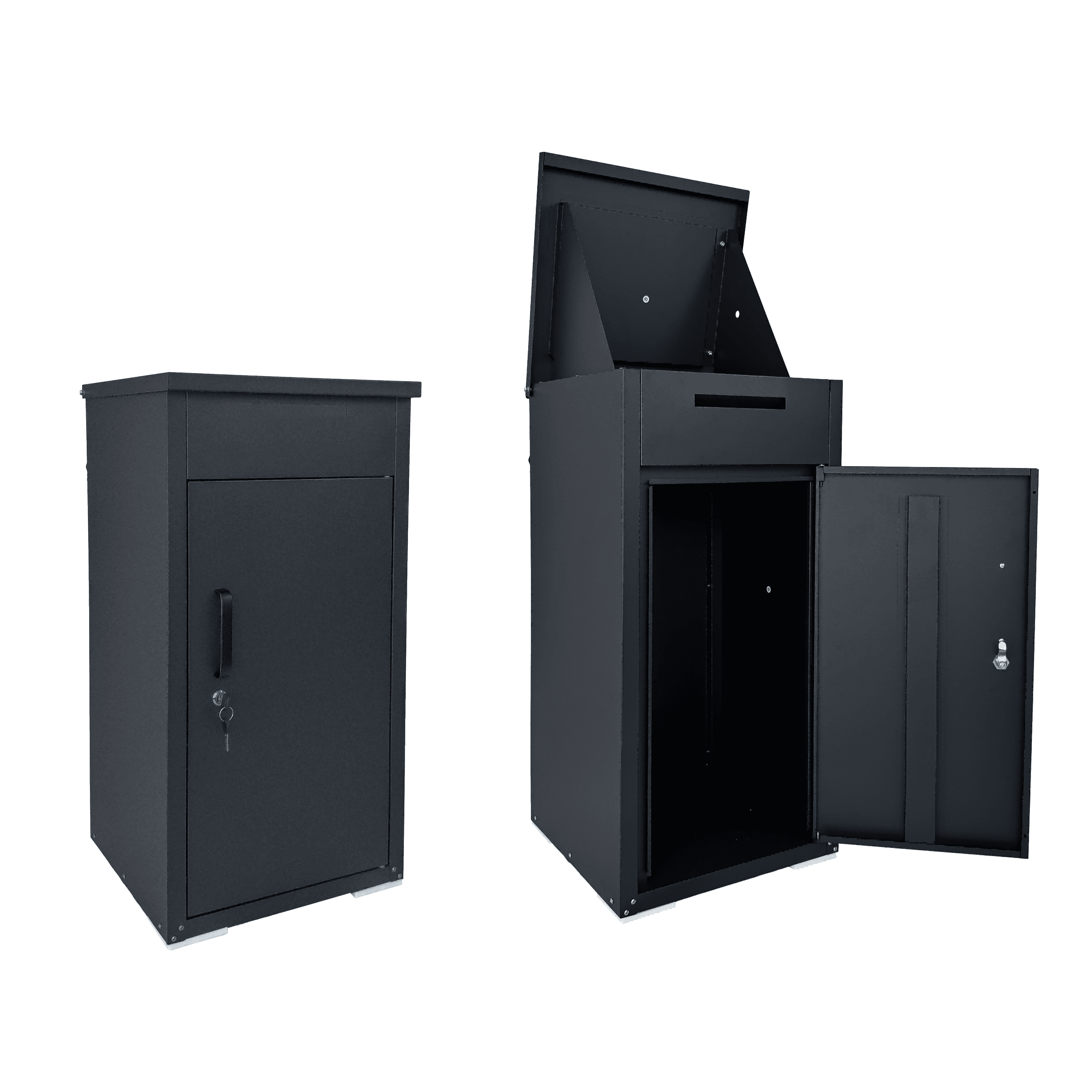 Package Delivery Box for Outside, Anti-Theft Lockable Parcel Drop Box for Packages & Mails, Large Waterproof Delivery Box for Porch, House, Curbside