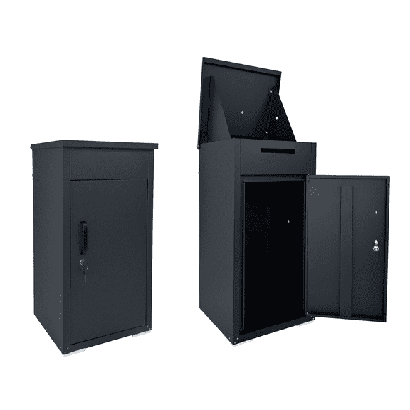 Package Delivery Box for Outside, Anti-Theft Lockable Parcel Drop Box for Packages & Mails, Large Waterproof Delivery Box for Porch, House, Curbside