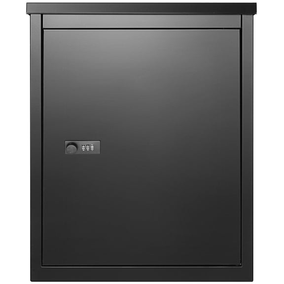Package Delivery Boxes for Outside 15.4" x 10.6" x 20.5", Galvanized Steel Wall Mount Mailbox with Coded Lock, Anti-Theft Baffle, IPX3 Waterproof Lockable Large Mail Box for Porch, Curbside