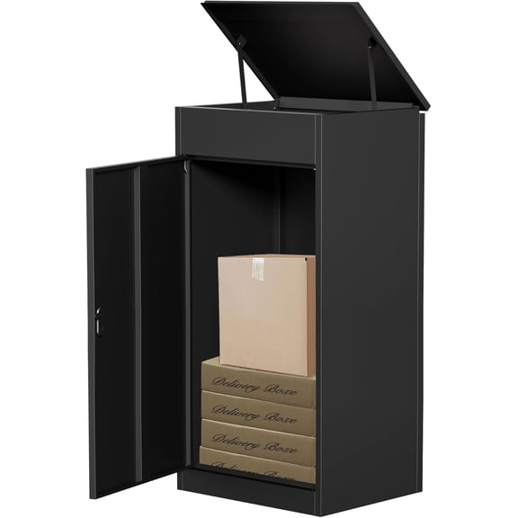 Package Delivery Boxes for Outside,Large Mailbox for Parcel, Anti-Theft Parcel Mailbox with Coded Lock, Wall Mounted Waterproof Home Parcel Box for Porch Yard, Galvanized Steel (19.7”x16.1”x50”)