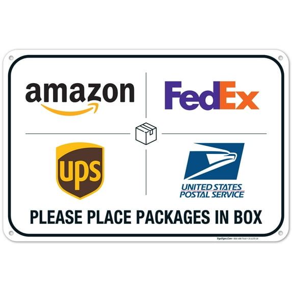 Package Delivery Sign, Delivery Instructions FedEx Amazon Ups USPS Sign,