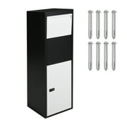 Package Drop Box   Galvanized Steel Secure Mailbox with Code Lock, Weather-Resistant Wall Mount Parcel Delivery Box for Porch Black