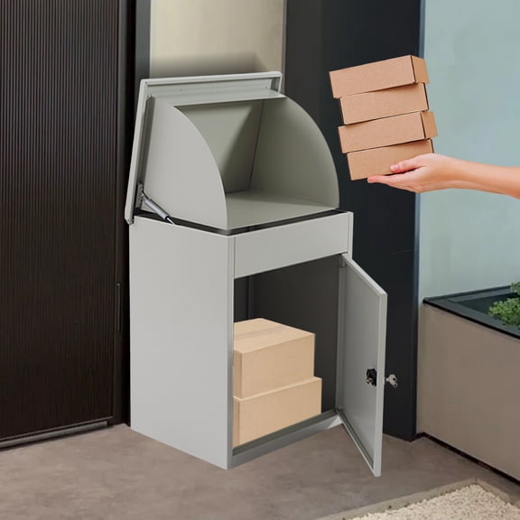 Package Drop Box for Secure Parcel and Mail Delivery, for Small and Medium Sized Packages