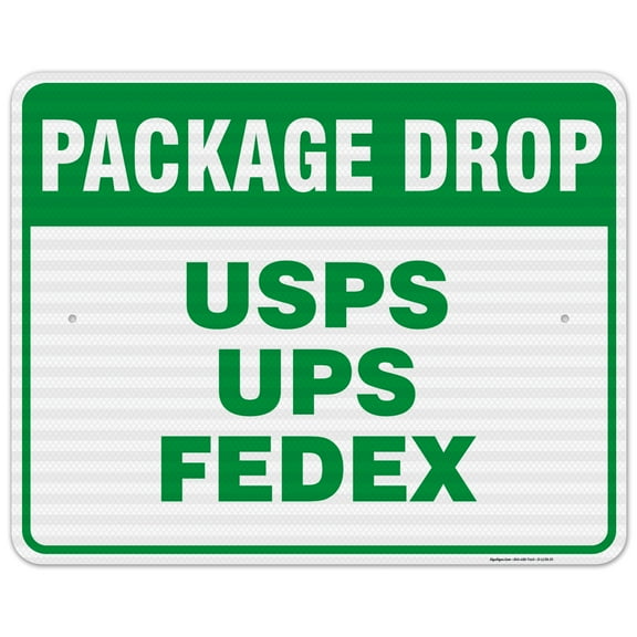 Package Drop Sign, Ups FedEx USPS Drop Sign,