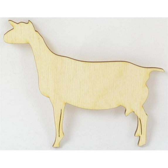 Package Of 10, Dairy Goat Wood Cutout 4 " X 3.25 "