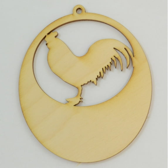 Package Of 10, Rooster Ornament 3.5 " X 4 "
