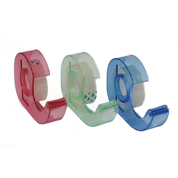 Package Of 3 Rolls Of Cellophane Tape-Complete With Dispensers