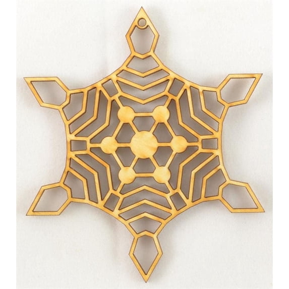 Package Of 50, Wood Snowflake #5 Ornament 2.82 " X 3.25 " Fun & Easy To Decorate